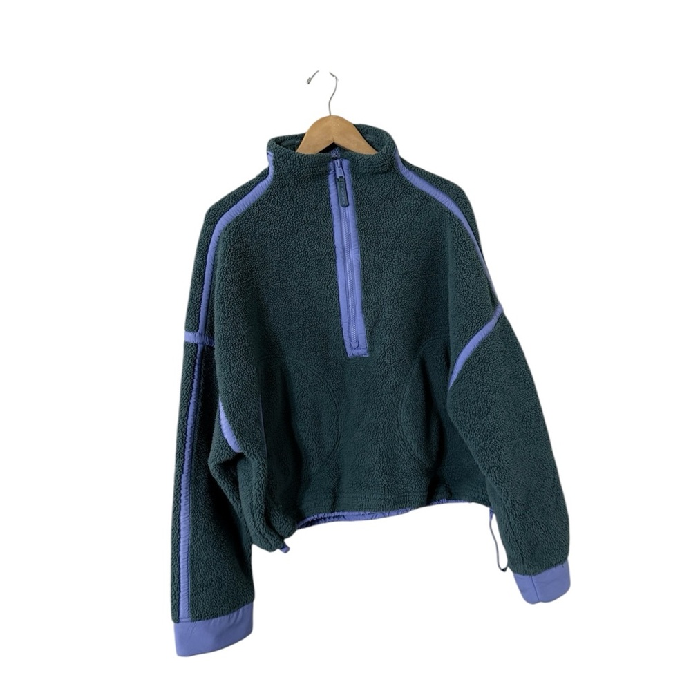 FREE PEOPLE Mountain 1/2 Half Zip Sherpa Pullover Jacket - Picture 2 of 6